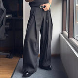 AIDASE  -  Men's A- Line West Pants Double Pleat Drapey Feel Casual Floor-Length Summer 2025 Loose Fit Design Sensation Knife Edge Pleats aidase-shop