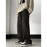 AIDASE  -  American Retro Overalls Men's Spring Autumn Logging Pants Pure Cotton Straight Trousers aidase-shop