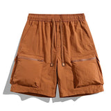 AIDASE  -  Men's Quick Dry Nylon Cargo Shorts Fashion Elastic Waist Multi-Pocket Lightweight Outdoor Summer Athletic Casual Shorts Man aidase-shop