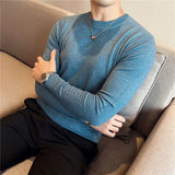 Aidase Men Basic Sweaters Solid Color O-neck Long sleeve Knitted Male Pullover Winter Fashion New Warm Sweaters for Men S-3XL aidase-shop
