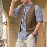 38.30Aidase Men Vest Cotton Waistcoat Classic British Summer sleeveless Skin Friendly and Sweat Absorbing Thin Coats terno masculino aidase-shop