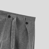 AIDASE  -  Men Pants Solid Color Loose Button Joggers Casual Straight Trousers Men Streetwear 2025 Fashion Male Long Pants S-5XL aidase-shop