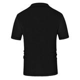 AIDASE  -  Summer Clothing Men's Casual Knitted Patchwork Short Sleeve Polo Shirt Lapel Button Breathable T Shirt Fashion Luxury M-3XL aidase-shop