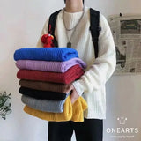 AIDASE  -  Men's Spring Autumn Winter Knitted Sweater Casual Loose Fit Base Layer Versatile Outerwear Korean Style Winter Essential aidase-shop