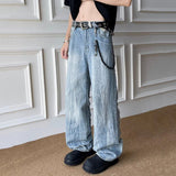 AIDASE  -  American Street Style Ripped Men Jeans Summer Washed Straight-leg Personality Fashionable Handsome Male Trousers 21E6562 aidase-shop