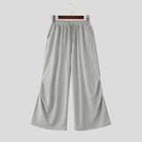 AIDASE  -  Men Pants Solid Color Drawstring Joggers Workout Casual Sweatpants Men Streetwear Loose Fashion Male Long Trousers aidase-shop