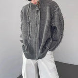 Aidase Mens Sweater Tassel Distressed Casual Sweater Autumn Fashion Personality Streetwear Versatile Trend Sweater Men'S Clothing 2024 aidase-shop