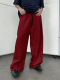 AIDASE  -  Men Drawstring Waist Loose Straight Leg Wide Leg Sports Sweatpants With Pockets aidase-shop