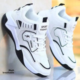 AIDASE  -  Men's Spring Summer New High Top Running Basketball Shoes Waterproof Leather Surface Breathable Sports Shoes Rubber Sole aidase-shop