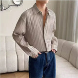 AIDASE  -  Men's Clothing Shirts Long Sleeve New Fashion Turn-down Collar Simple Comfortable Versatile Selling Versatile aidase-shop