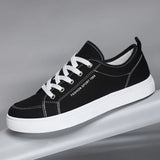 AIDASE  -  New Blue Men's Casual Canvas Shoes Lace-Up Flat Luxury Design Anti-Slip Sneakers Couple Board Shoes Plus Size 47/48 ﻿ aidase-shop