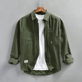 Aidase 110kg 4XL Cotton Men's Shirts 2024 Spring Autumn Fashion Classic Blouses for Youth Men Casual Loose Male Cargo Tops Shirtcoat aidase-shop