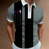 AIDASE  -  Male Summer Striped Splice Print T Shirt Turn Down Short Sleeve Tops T Shirt Mens Small T Shirts Male Tshirt Summer Ropa Hombre aidase-shop