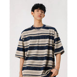 AIDASE  -  Hip Hop Tie Dye Vintage Striped Tshirt Oversize Summer Washed T-shirt Man Harajuku Cotton Loose Casual Tops Tees Plus Size S-3XL aidase-shop