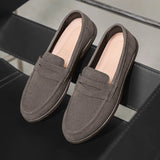 AIDASE  -  Leather Loafers Men's Business Casual Flat Heel Breathable Comfortable Spring Autumn Seasonal Fashion Single Shoes Slip-On aidase-shop