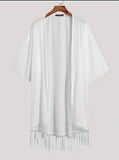 AIDASE  -  New Summer Men's Tulum Holiday Casual Cardigan Beach Tassel Sun Protection Clothing Men aidase-shop