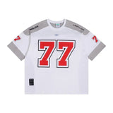 AIDASE  -  Round Neck Basketball Short Sleeved Tees for Men Summer American Hiphop Retro College Style New Trendy Harajuku T-shirt aidase-shop