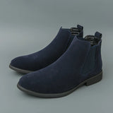 AIDASE  -  Classic British Retro Style Men Pointed Chelsea Boots Brand Elegant Business Cow Suede High Top Boot Quality Senior Casual Boots aidase-shop