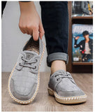 AIDASE  -  Men's Two-Way Wear Driving Shoes Slip-On Beijing Style Casual Fishing Boat Shoes Breathable Low Cut Comfortable All-Season aidase-shop