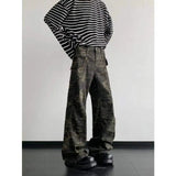 AIDASE  -  Camouflage Men Cargo Jeans Summer New Fashion Design Loose Straight-leg Trousers Casual All-match Loose Menswear 21E6757 aidase-shop