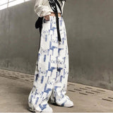 AIDASE  -  Women's Summer Autumn Casual Pants French Vintage Loose Casual Pants Lady Mopping Straight Leg Wide Leg Pants aidase-shop