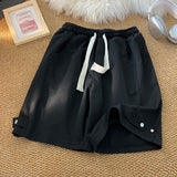Aidase Summer Oversized Shorts Men Casual Sports Shorts Wide Leg Short Pants Versatile Trend Five-Minute Shorts