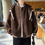 AIDASE  -  Spring and Autumn Stand Collar Baseball Jacket for Men Loose Casual Windproof and Warm Top M-3XL aidase-shop