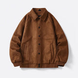 AIDASE  -  Suede Collar Jacket Men's Casual Loose Fit Fashionable Autumn Winter Vintage Trendy Outerwear Versatile Handsome Open Cardigan aidase-shop