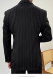 AIDASE  -  Traje Novio 2025 New Grooms Suit Naples Suit Set For Men Business Casual Striped Suit Men Tuxedo Suit Smoking Homme Mariage aidase-shop