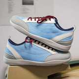 AIDASE  -  Blue Beige Wide Toe Shoes Sneakers Casual Retro Shoes for Men Board Training Men Wide Toe Non Slip Lace Up Casual Sneaker aidase-shop