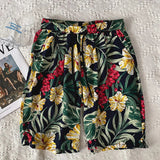 AIDASE  -  Summer New Youth Floral Print Beach Shorts Loose Men's Waist Drawstring Thin Floral Shorts aidase-shop