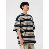 AIDASE  -  Hip Hop Tie Dye Vintage Striped Tshirt Oversize Summer Washed T-shirt Man Harajuku Cotton Loose Casual Tops Tees Plus Size S-3XL aidase-shop