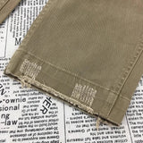 AIDASE  -  Pure Cotton Casual American Retro Faded Cleanfit Slim Fit Khaki een Work Pants Long Trousers Men Straight Cut Regular aidase-shop