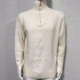 AIDASE  -  New Autumn and Winter Style European and American Men's Hooded Knitted Solid Color Long-sleeved Fashionable Single-wear Sweater. aidase-shop