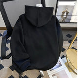 AIDASE  -  Autumn Fashion Men's Jacket Coat Long Sleeve Loose Zipper Hoodies Streetwear Hooded Casual Outwear Black Gray aidase-shop