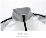 AIDASE  -  Fashion Casual Color Contrast Round Neck Coat Version Loose Quality Comfortable Fabric Breathable Not Stuffy Crisp Version Tall aidase-shop