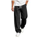 AIDASE  -  H Apparel Men'S Casual Pants Spring And Summer Straight Loose Lace Up Sports Casual Pants Jacquard Pants Pantalones Hombre aidase-shop