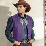 39.93Aidase Denim Vest Men's Suede Leather Suit Casual Western Cowboy Waistcoat Custom Colour Prom Man Clothing Punk Sleeveless Jacket aidase-shop