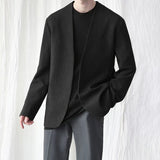 AIDASE  -  2025 Men Shirt Solid Color V Neck Open Stitch Long Sleeve Casual Men Clothing Streetwear Fashion Leisure Outerwear S-5XL aidase-shop