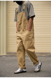 AIDASE  -  Men's Loose Khaki Bib Overalls Casual Big Pockets Cargo Pants Adjustable Suspenders Jumpsuits Coveralls Dungarees aidase-shop