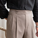 Aidase Ropa Hombre Casual Club Gray Short Pant Men Suit Short Mens Short Men Pantalones Homme Summer Thin High Waist Shorts British aidase-shop