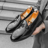 AIDASE  -  Luxury Brand Men's Shiny Leather Shoes High-end Occasions Business Men's Formal Shoes Classic Loafers Brown Retro Shoes aidase-shop