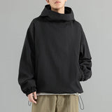 Men's Hooded Sweatshirt Solid Color Unisex Casual Pullover Fashion Loose Comfort Relaxed Top Regular Wrinkle Resistant Hoodie