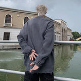 Aidase Mens Autumn Winter American Retro Deconstructed Y2k Zipper Knitted Sweater Genderless Essential Casual Trendy Street Sweater aidase-shop