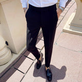 Aidase Men's Social Trousers Masculina Suit Trousers Man Formal Pants Spring Men Dress Pants Slim Fit Black White Pantalones Hombre aidase-shop