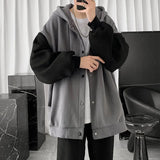AIDASE  -  Hong Kong Wind Leisure Cardigan Coat Men Autumn New Korean Version of The Trend Splicing Loose Hoodie Lovers aidase-shop