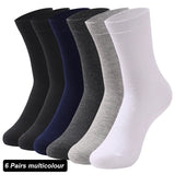 AIDASE  -  6Pairs New High Quality Men Socks Cotton Breathable Black White Business Spring Summer for Male sock Plus Size EU42-48 aidase-shop