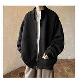 AIDASE  -  Niche Design Men's Jacket Diamond Pattern Decoration Long Sleeve Zipper Men Coats Korean Style Fashionable Menswear aidase-shop
