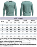 AIDASE  -  Slim Fit Long Sleeve T-Shirt for Men round Neck Striped Casual Korean Style Autumn Fashion Men's Base Shirt Breathable Antiba aidase-shop