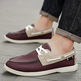 AIDASE  -  Non Slip Men Casual Leather Shoes Loafers New Round-toe Comfortable Flats Driving Shoes Vintage Shoes for Men Zapatos 39-46 aidase-shop